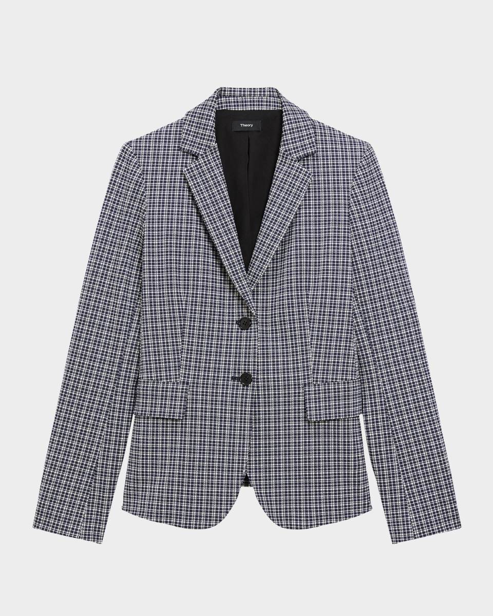 Carissa Plaid Slim-Fit Blazer